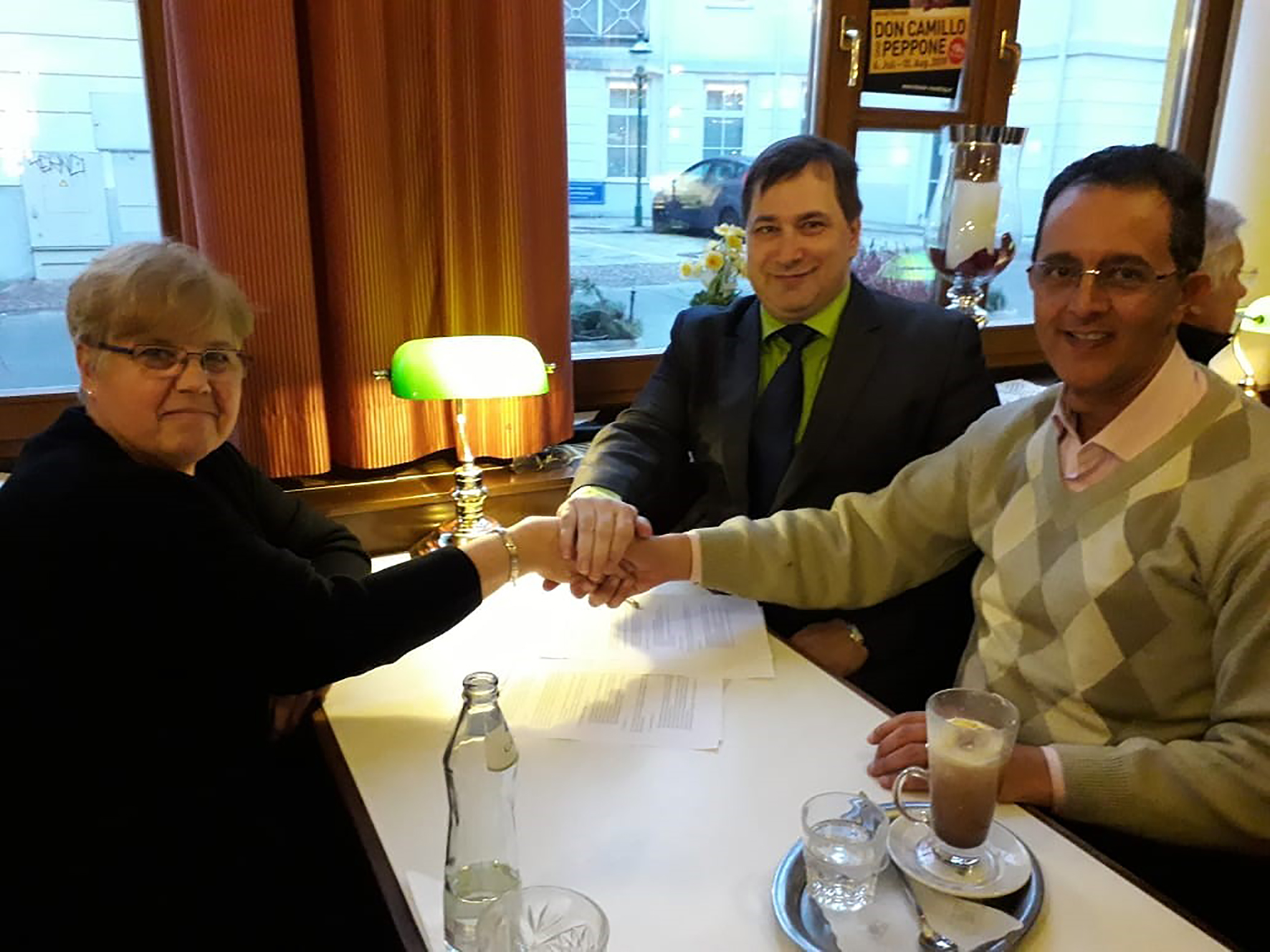 Von links: Eva Ressl, Michael Alexa und Najib Kissani. Credit: EDOe